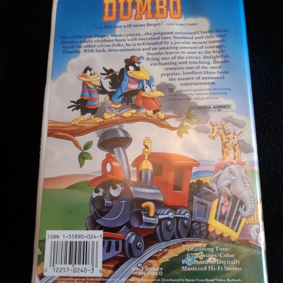 Disney VHS Dumbo (1997) - Picture 2 of 3